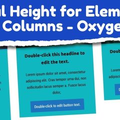 Equal Height for Elements in Columns | Oxygen Builder Tutorial
