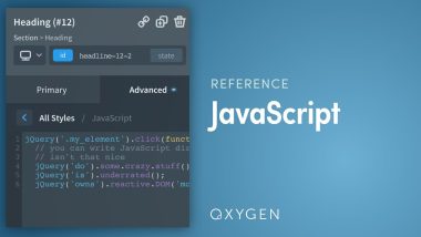 How To Write JavaScript & JQuery Inside Oxygen With A Live Preview